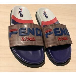 Fendi X Filament Mania Logo Slides Sandals women’s 44